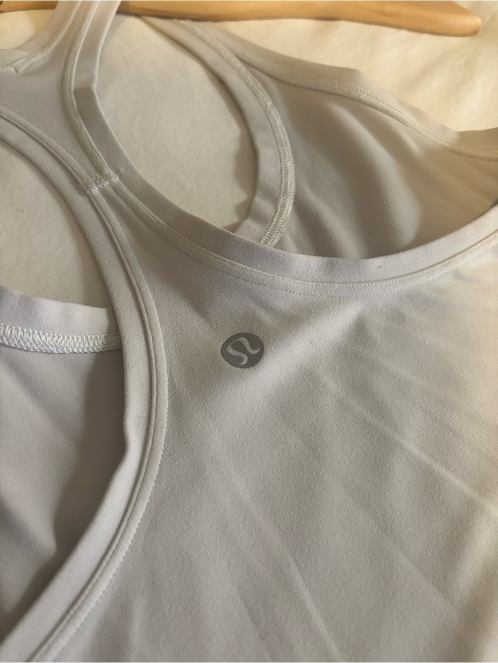 Lululemon White Racerback Tank Top Size 6
